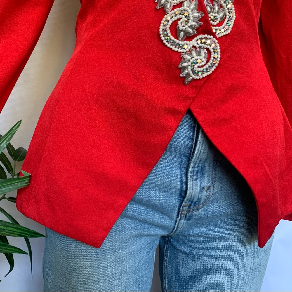 v i n t a g e :: Gorgeous Casadei Embellished Jewel Fitted Blazer - Picture 12 of 15
